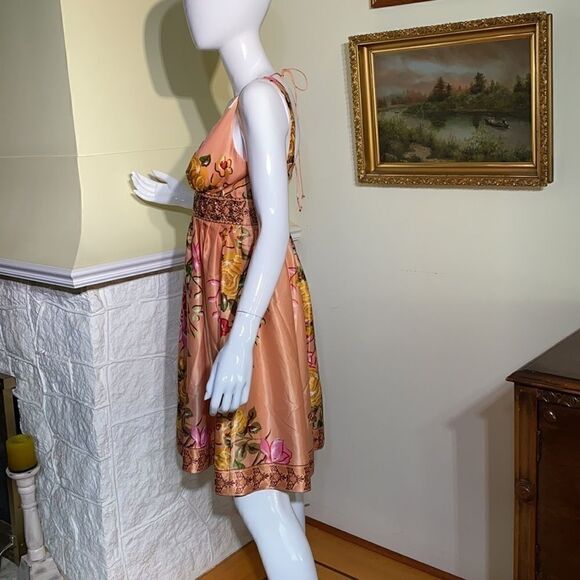 Forever 21 Pink Floral Satin Dress - Picture 4 of 7